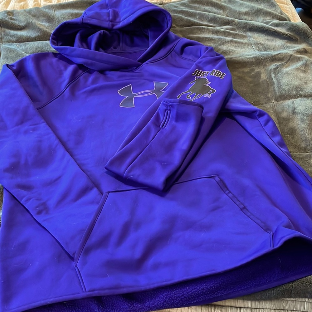Under Armour micro-fleece performance hoodie deep purple Large